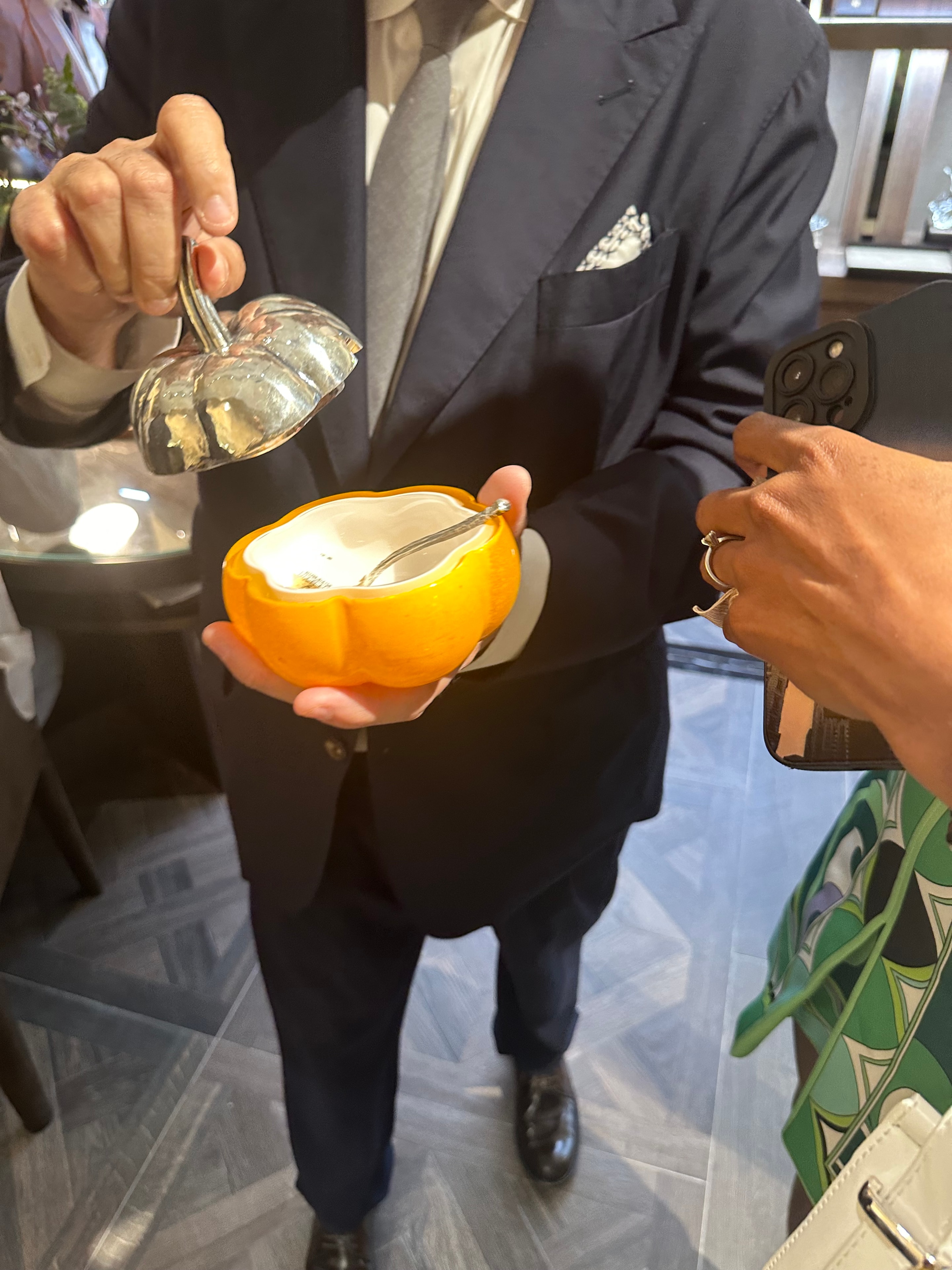 Buccellati orange resin and silver pieces at the Bal Harbour boutique